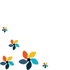 Decorative pinwheels and sparkling stars. Happy children's day.