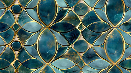 Seamless image of various colored tiles.