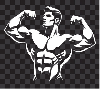 DOUBLE BICEPS Vector EPS Illustrator