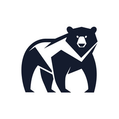 silhouette of bear vector art illustration
