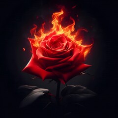 rose on fire