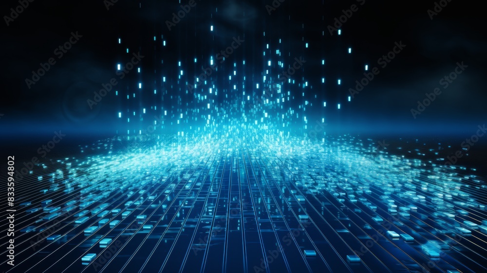 Aufkleber A binary code sequence flowing like a river of data, representing the digital language that powers our world.