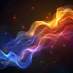 Fototapeta premium Abstract colorful wavy background