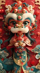 Fototapeta premium Lion Dance