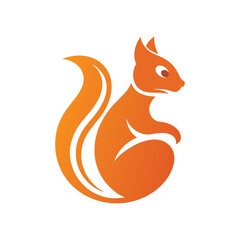 Animal logo squirrel icon vector art Illustration