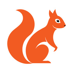 Animal logo squirrel icon vector art Illustration