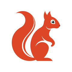 Animal logo squirrel icon vector art Illustration