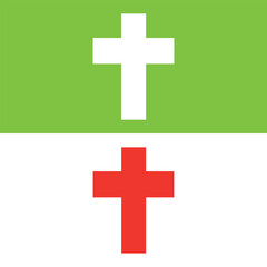 Fototapeta premium Set of Christian Cross. Abstract vector icons isolated. Vector illustration. Various Christian Crosses. 