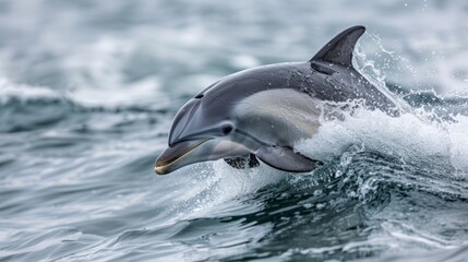 Majestic Velvet Dolphin Gliding Through the Ocean Depths