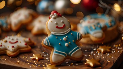 Obraz premium Glowing Galactic Cookie: A colorful and cosmic sweet treat from outer space.