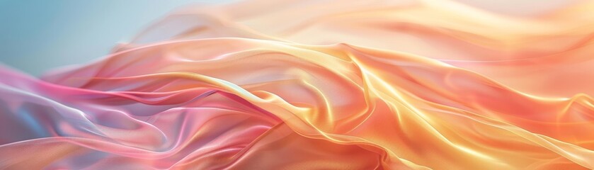 Abstract background of swirling pink, yellow, and orange colors.