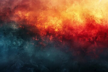 Intense fiery reds blending into cool blues create a striking abstract cloud image