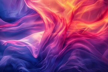 Obraz premium An image featuring vibrant shades resembling fluid motion, giving a sense of softness and movement