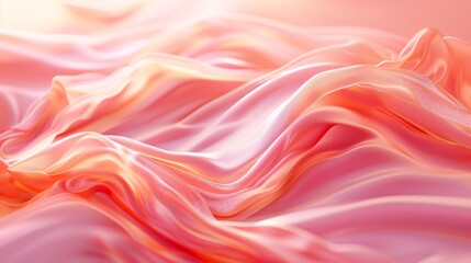 Obraz premium Abstract pink silky fabric with soft light and shadow.