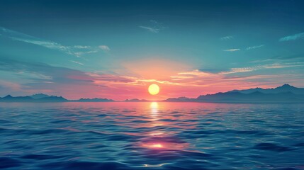 Fototapeta premium Sunset over the ocean