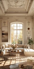 Fototapeta premium European-style living room
