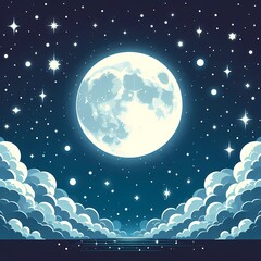 Fototapeta premium Moon illustration