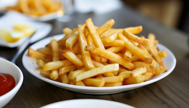 Teller mit Pommes Friten