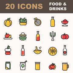 food and drinks icons