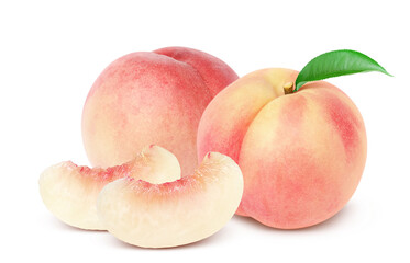 桃のイラスト リアル 白バック