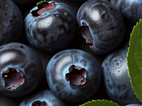A collection of fresh blueberries