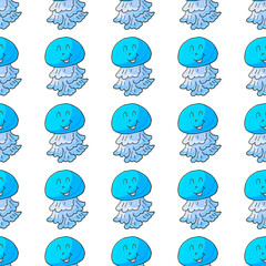 Creative marine seamless pattern