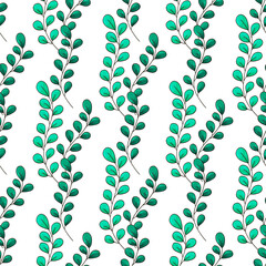 Creative marine seamless pattern