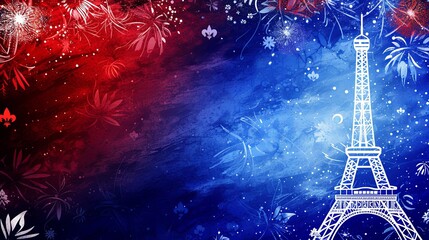 Abstract background with Eiffel Tower motifs