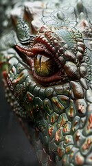 Fototapeta premium Intense Reptilian Gaze of a Powerful Predator in Nature