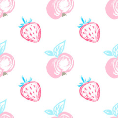 Seamless pattern. Children's drawings with wax crayons