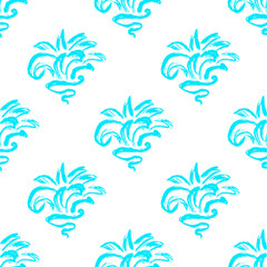 Seamless pattern. Children's drawings with wax crayons