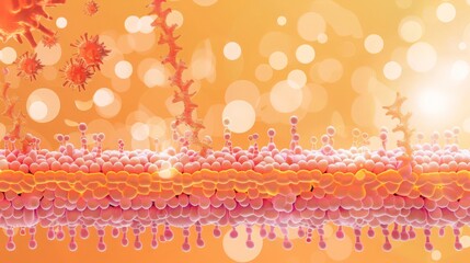 An informative diagram showing the molecular structure of cholesterol and its role in cell membrane integrity.