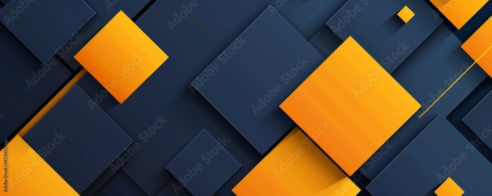 Poster abstract background with overlapping yellow and gray geometric shapes