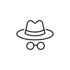 Incognito mode icon. Simple incognito mode icon for social media, app, and web design. Vector illustration