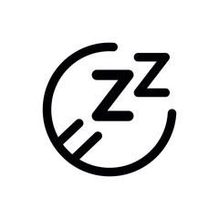 Sleeping drugs line black icon. Vector isolated button.