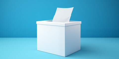 European Union elections concept image, ballot box background with copy space 