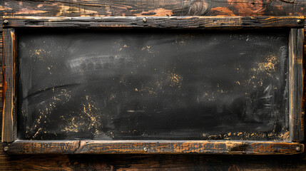 Vintage Chalkboard with Weathered Wooden Frame