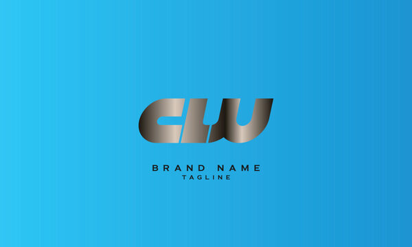 CLW, CWL, LCW, LWC, WLC, WCL, CW, WC, Abstract initial monogram letter alphabet logo design