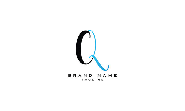 CLQ, CQL, LCQ, LQC, QLC, QCL, CQ, QC, Abstract initial monogram letter alphabet logo design