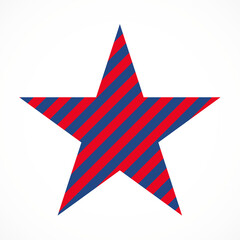 USA flag in star shape. American star. Vector illustration