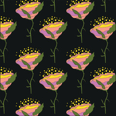 Colorful flower  pattern illustration. abstract origami flowers background. style for banners, wallpaper, posters, websites, online shopping.Vector illustration design and creative idea. 