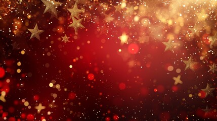 Abstract background with festive elements, star patterns, and celebratory garlands