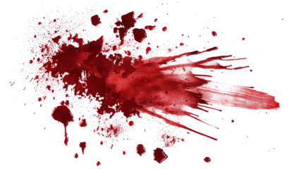 Blood stains cut out