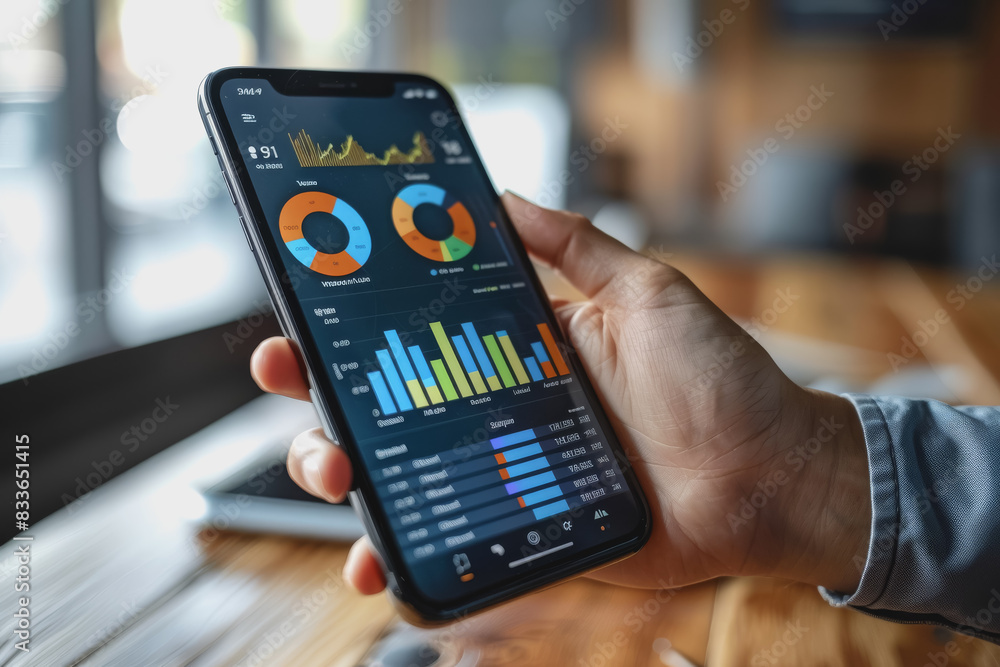 Poster screenshots of interactive quizzes or stock market graphs showing progress and success.
