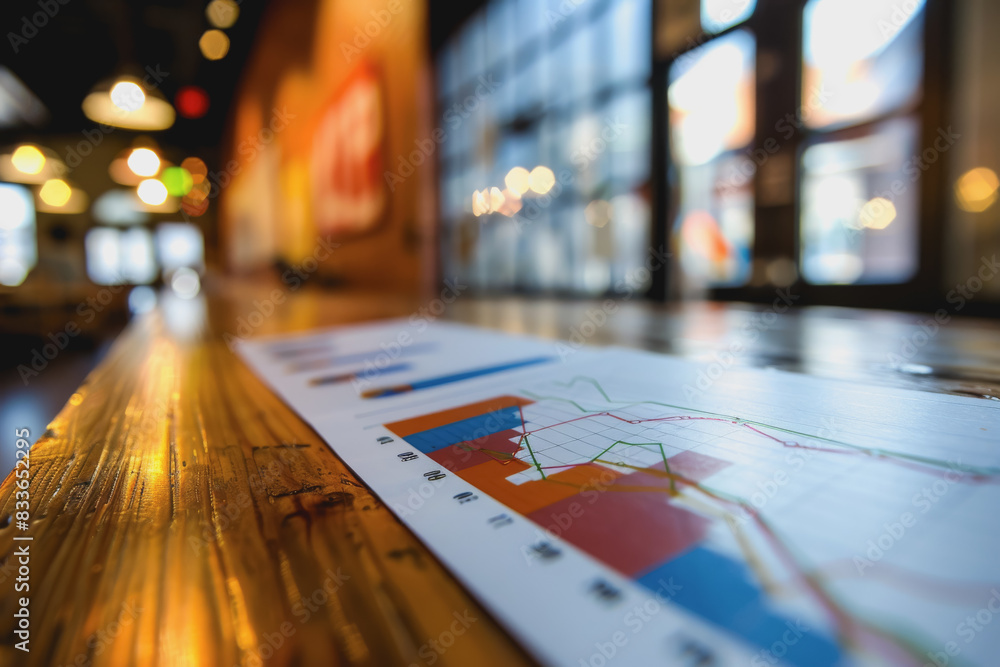 Aufkleber screenshots of interactive quizzes or stock market graphs showing progress and success.