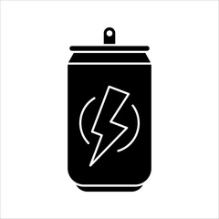 energy drink can icon set. aluminum soda can line art vector icon for apps and websites on white background.