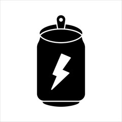 energy drink can icon set. aluminum soda can line art vector icon for apps and websites on white background.