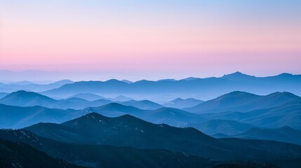 Fototapeta premium The image shows a beautiful mountain landscape with a vibrant sky full of color.