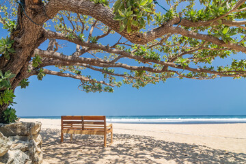 Gunungkidul, Indonesia - 15 August 2012. the beauty of Pok Tunggal Beach during the day.