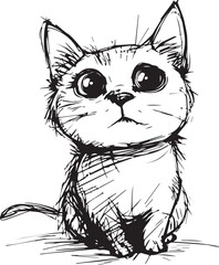 Cat. Hand drawn vector illustration